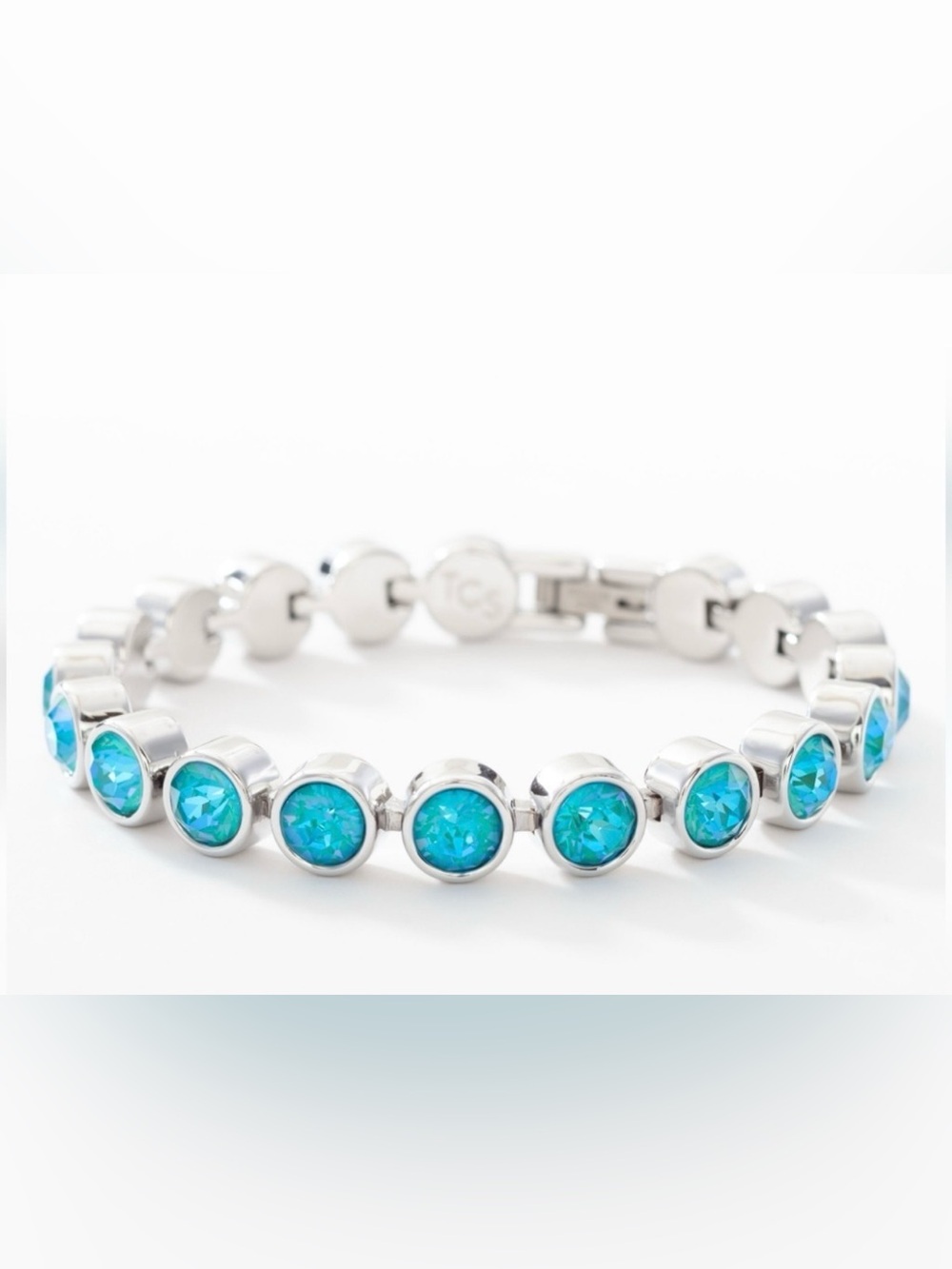 Touchstone Crystal by Swarovski, Ice Bracelet, Sea Blue, New in Box